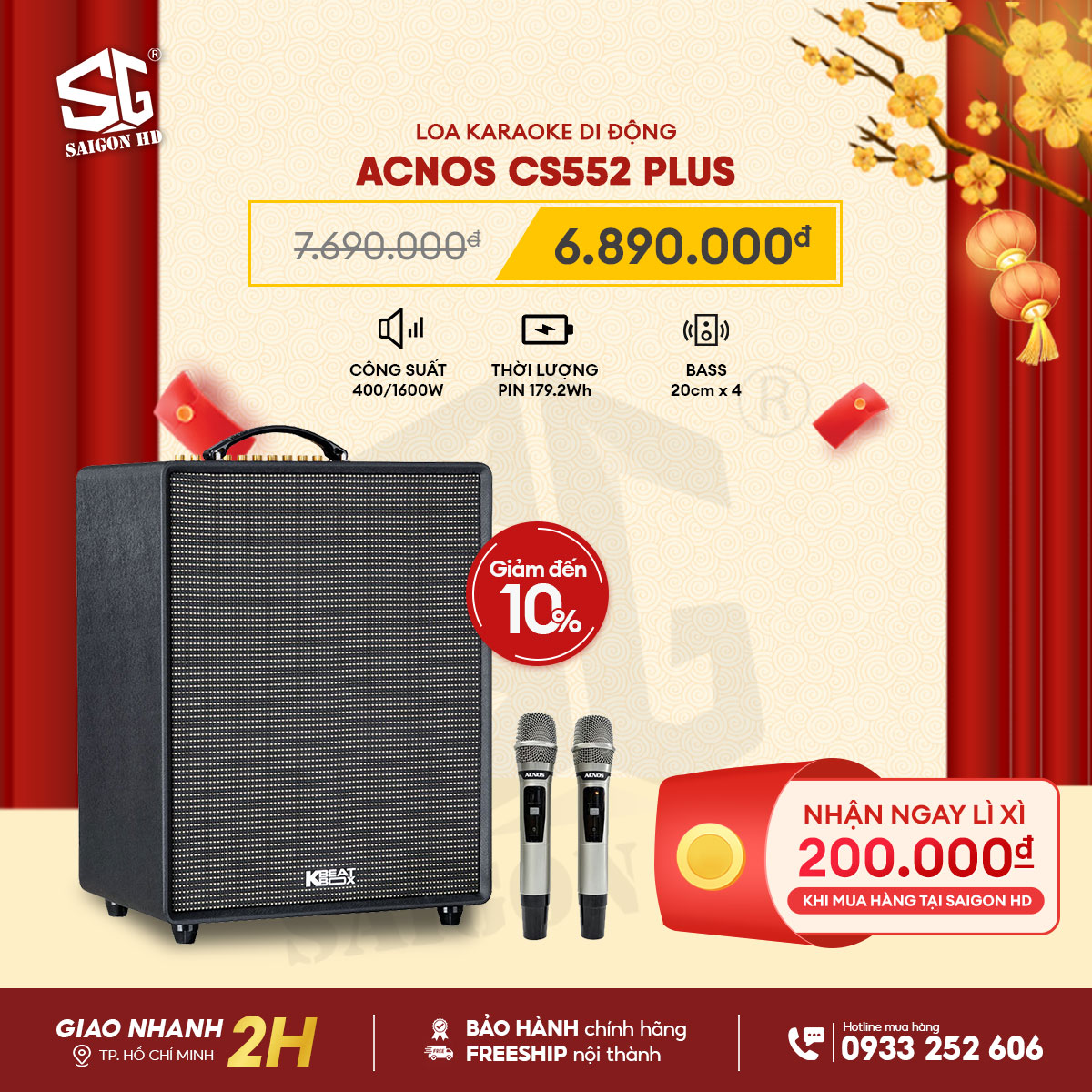 Loa Karaoke Bluetooth Acnos CS552 Plus