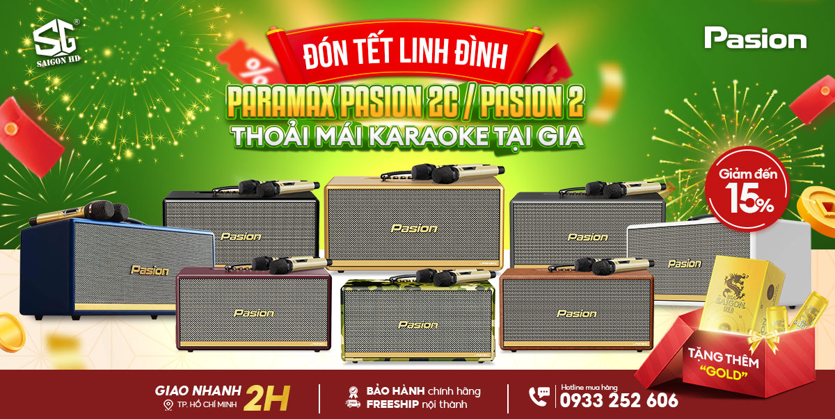 Mừng Xuân Ất Tỵ 2025 : Loa Karaoke Paramax Pasion 2/2C giảm ngay 15% 
