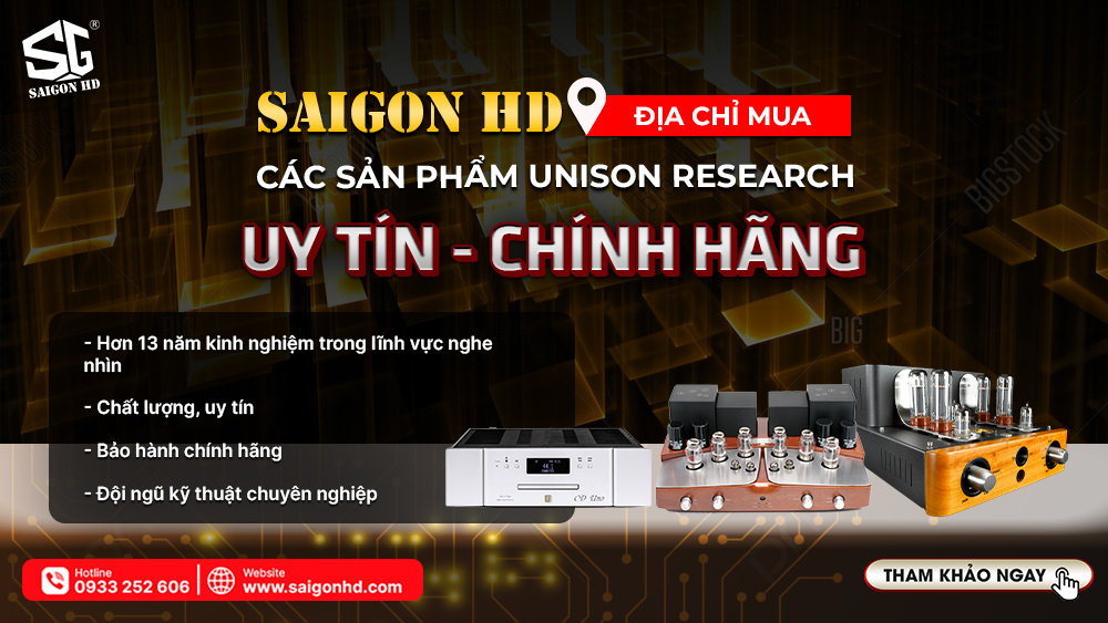 Amply, đầu CD Unison Research của nước nào sản xuất?