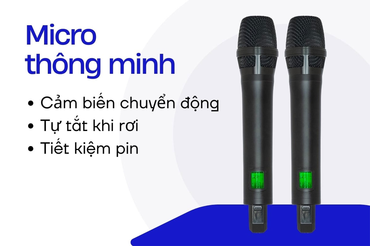 Bộ micro kh&ocirc;ng d&acirc;y Acnos Mi36 ch&iacute;nh h&atilde;ng