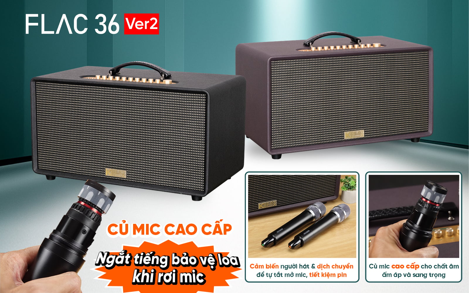 Loa Karaoke Acnos flac 36 Ver2 ch&iacute;nh h&atilde;ng gi&aacute; rẻ nhất