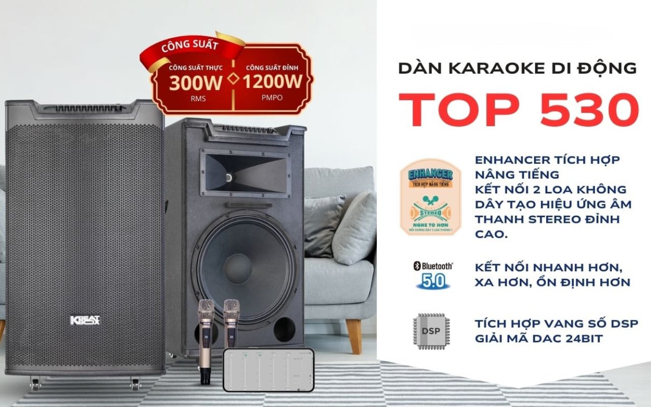 Loa Karaoke Acnos TOP 430 ch&iacute;nh h&atilde;ng gi&aacute; rẻ nhất