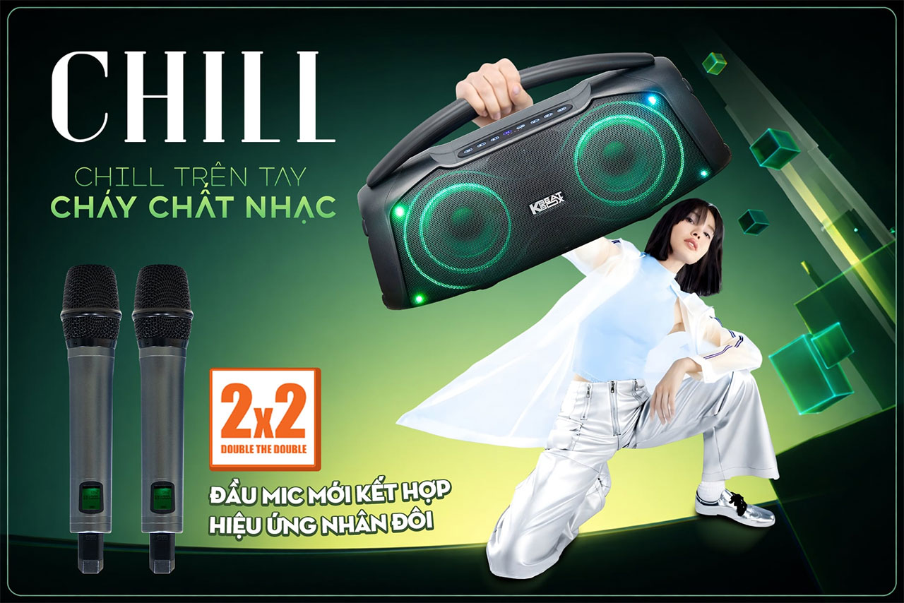 Loa karaoke di động Acnos Chill ch&iacute;nh h&atilde;ng gi&aacute; rẻ nhất 