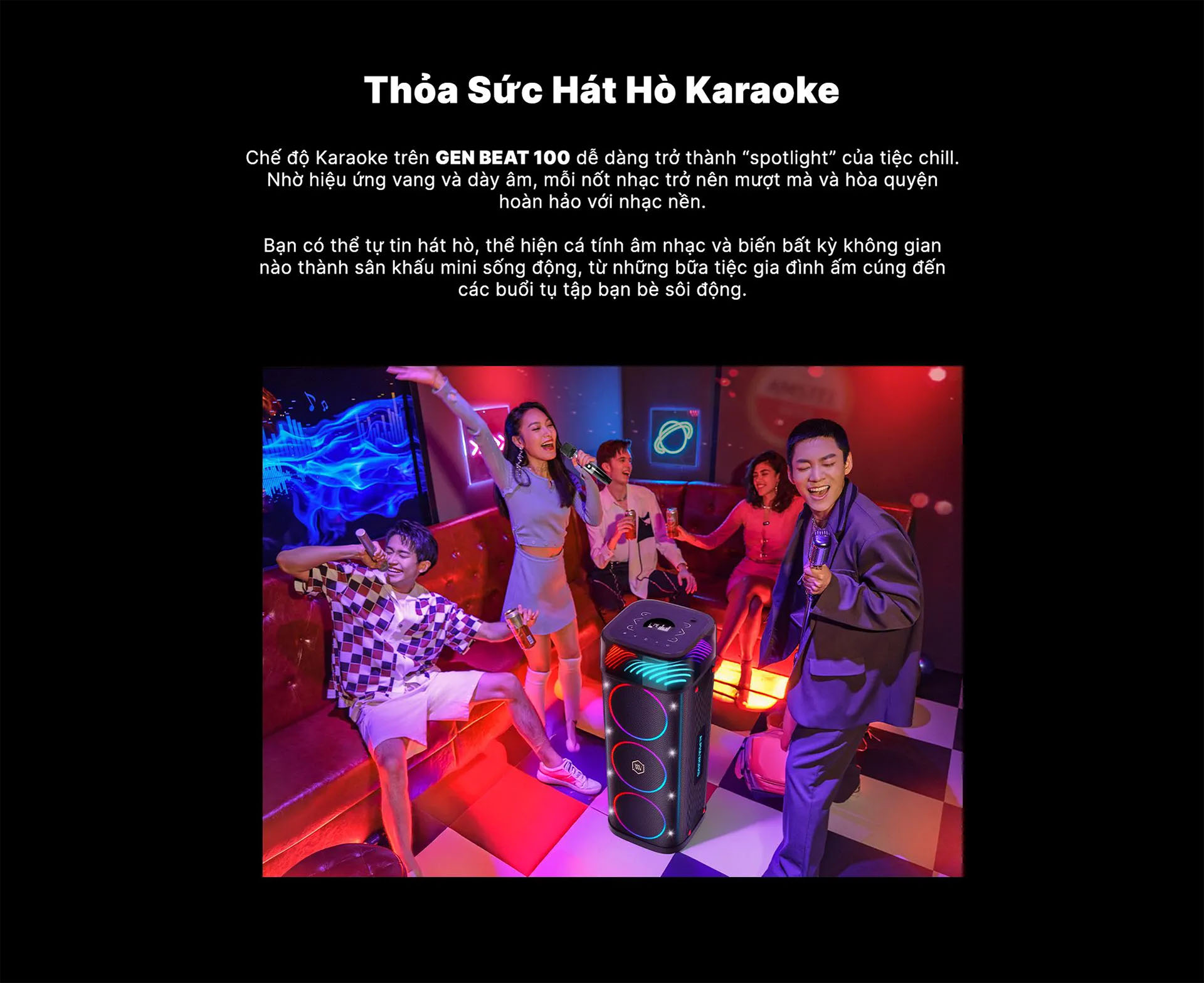 Loa k&eacute;o Karaoke Bluetooth di động Alpha Works GenBeat 100 ch&iacute;nh h&atilde;ng mới nhất gi&aacute; rẻ nhất