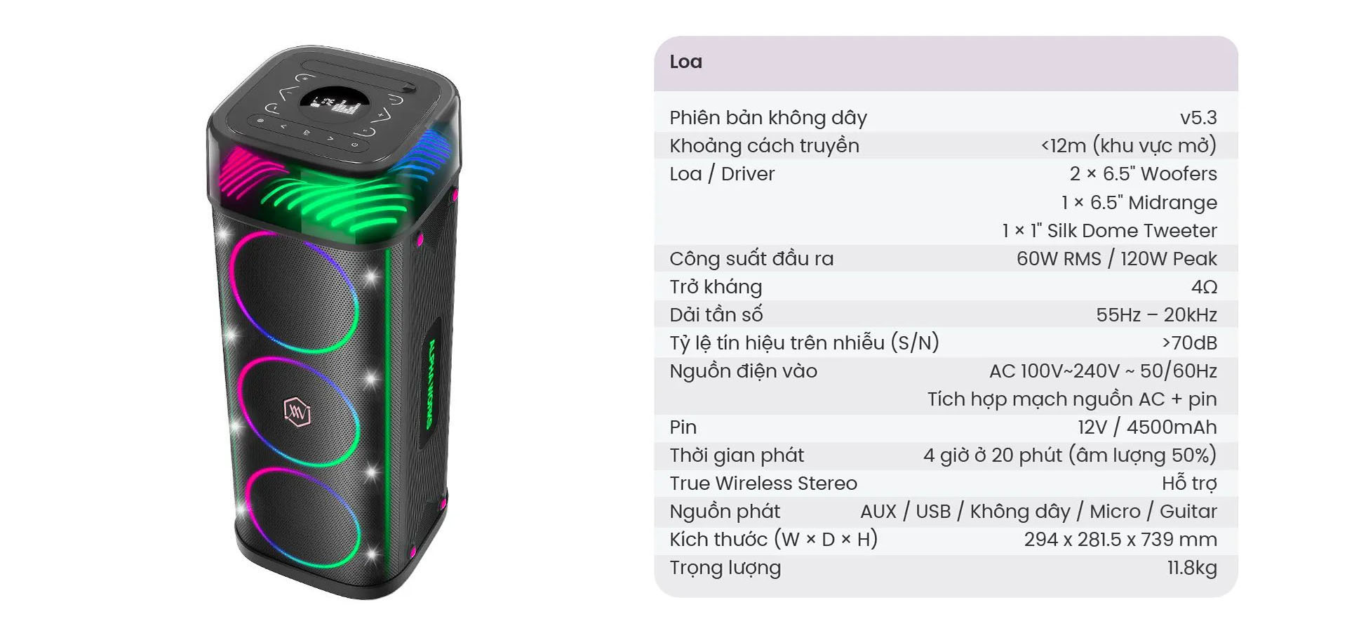 Loa k&eacute;o Karaoke Bluetooth di động Alpha Works GenBeat 100 ch&iacute;nh h&atilde;ng mới nhất gi&aacute; rẻ nhất