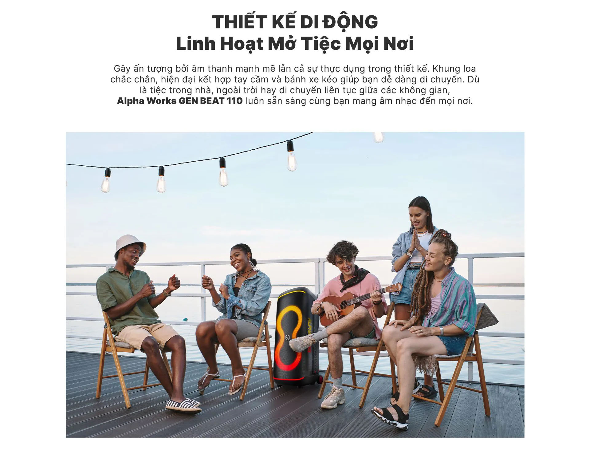 Loa k&eacute;o Karaoke Bluetooth di động Alpha Works GenBeat 110 ch&iacute;nh h&atilde;ng mới nhất gi&aacute; rẻ nhất