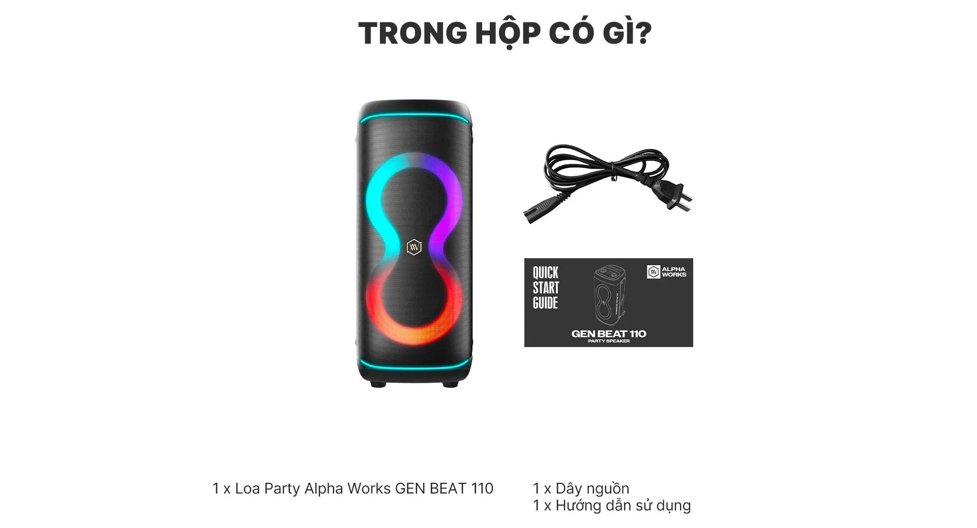 Loa k&eacute;o Karaoke Bluetooth di động Alpha Works GenBeat 110 ch&iacute;nh h&atilde;ng mới nhất gi&aacute; rẻ nhất