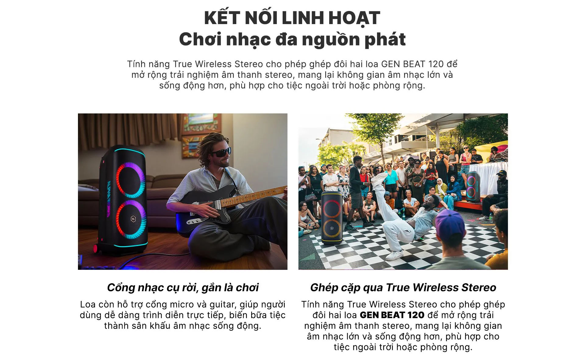 Loa k&eacute;o Karaoke Bluetooth di động Alpha Works GenBeat 120 ch&iacute;nh h&atilde;ng mới nhất gi&aacute; rẻ nhất