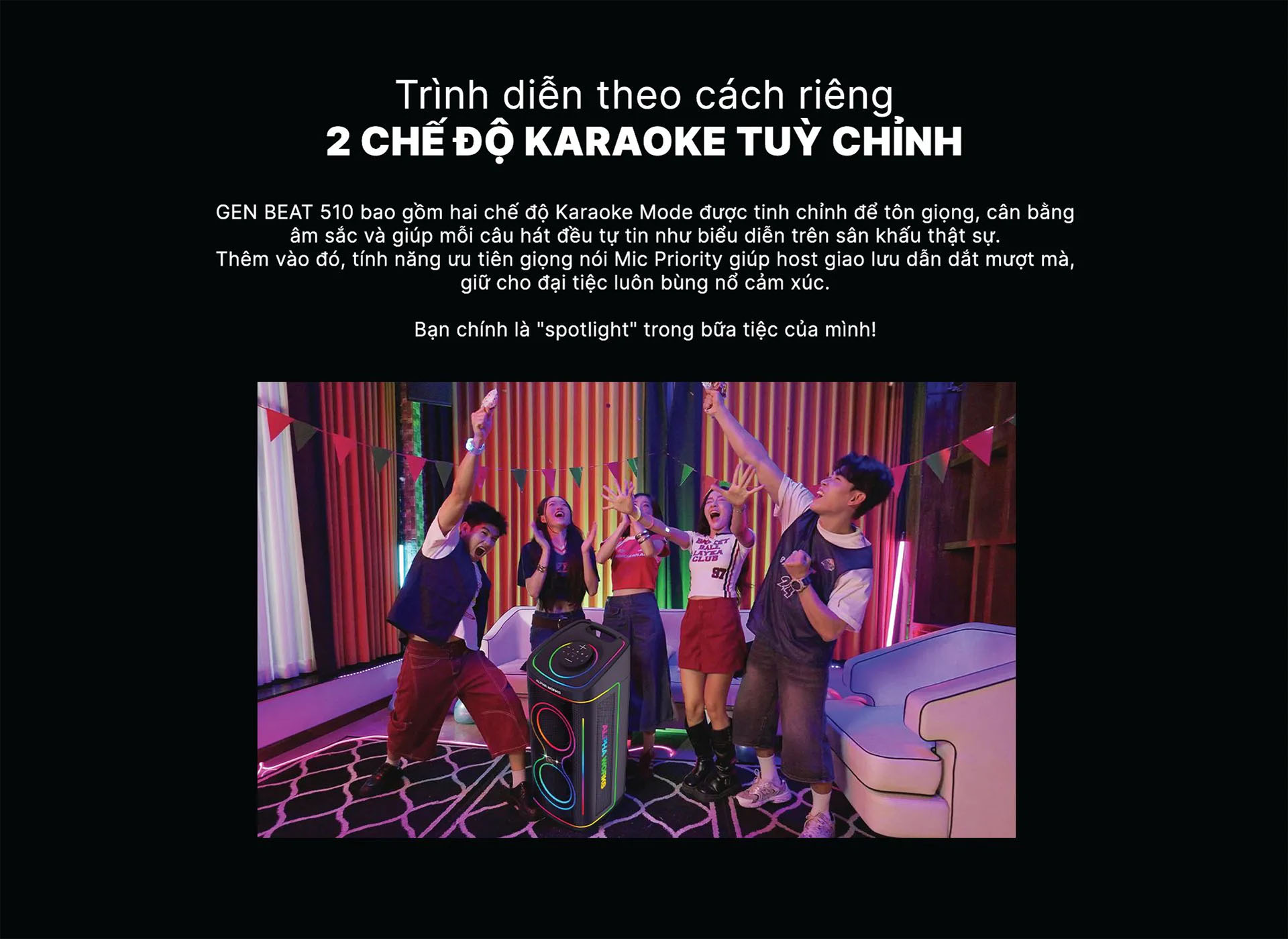 Loa k&eacute;o Karaoke Bluetooth di động Alpha Works GenBeat 510 ch&iacute;nh h&atilde;ng mới nhất gi&aacute; rẻ nhất