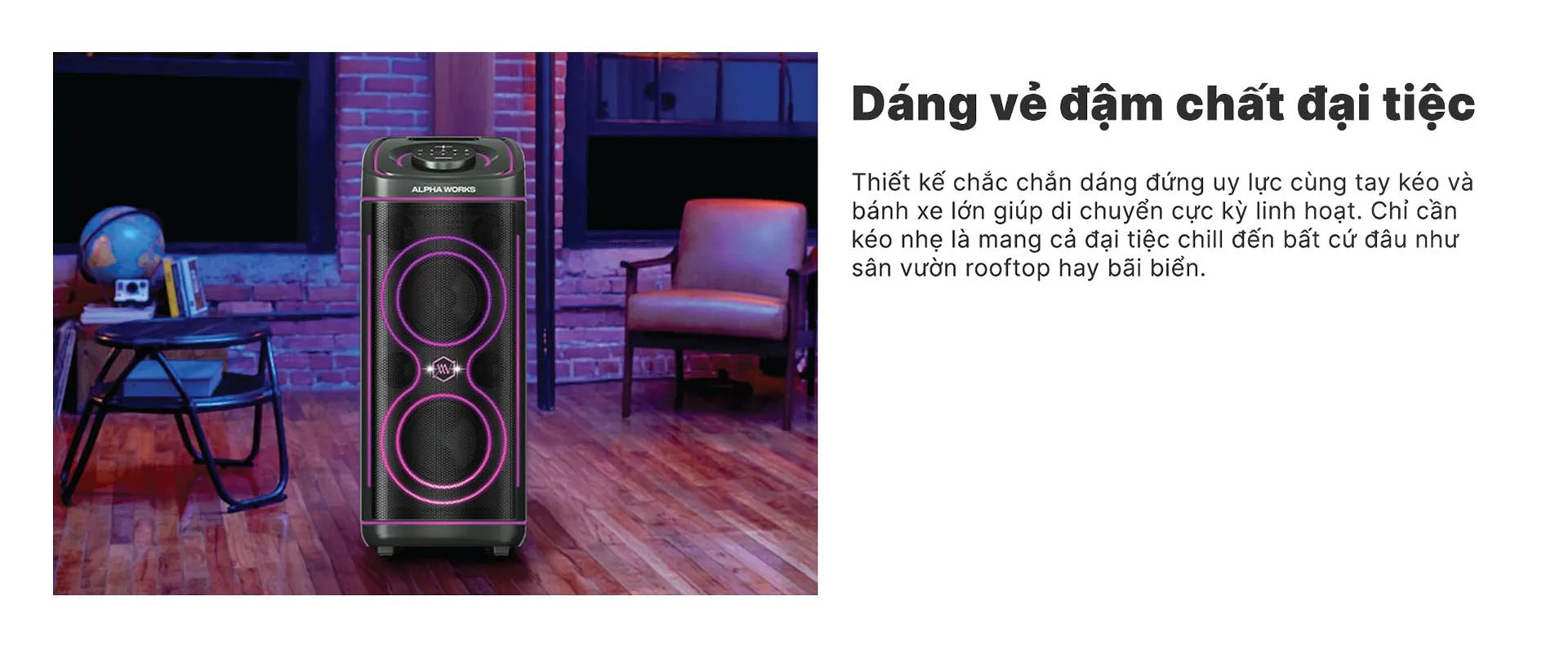 Loa k&eacute;o Karaoke Bluetooth di động Alpha Works GenBeat 520 ch&iacute;nh h&atilde;ng mới nhất gi&aacute; rẻ nhất