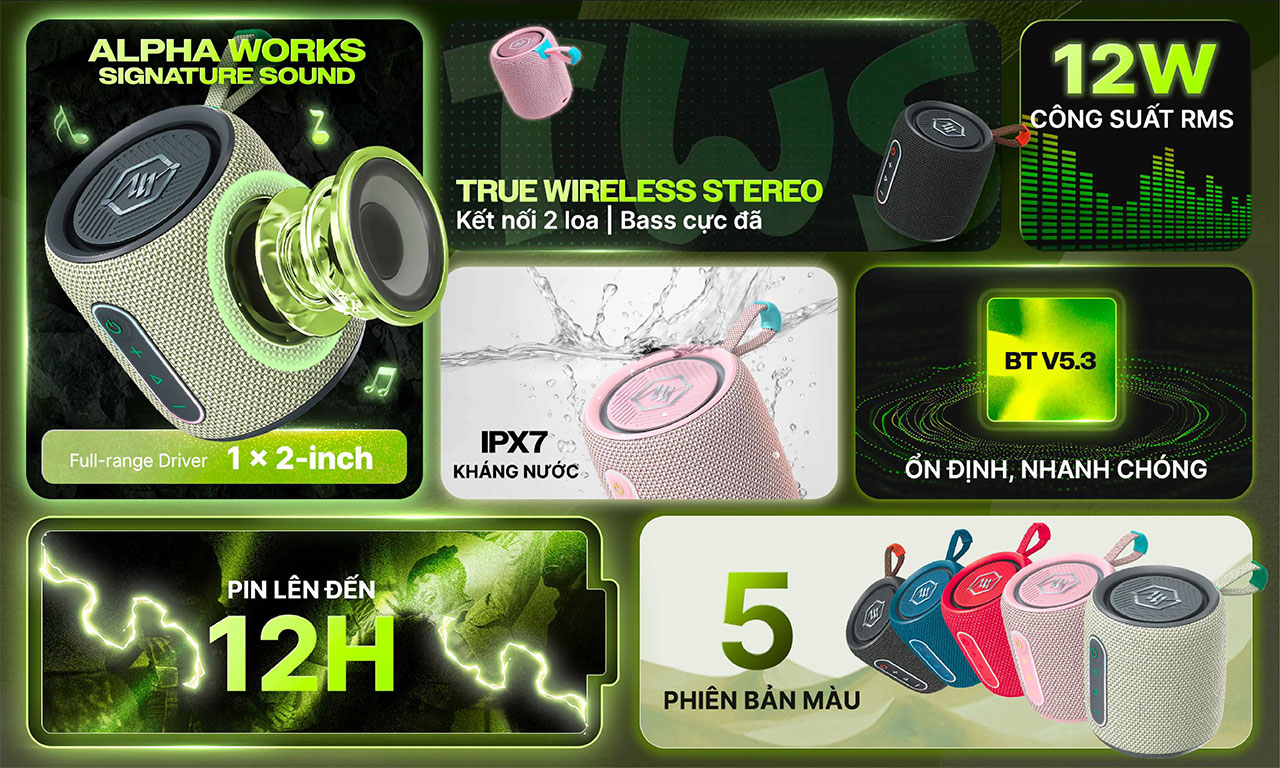 Loa Di Động Alpha Works TREK 12 ch&iacute;nh h&atilde;ng gi&aacute; rẻ