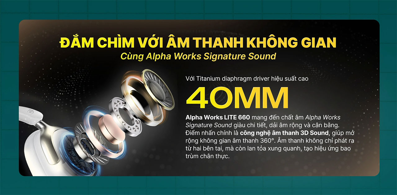 Tai nghe Bluetooth Alpha Works LITE 660 ch&iacute;nh h&atilde;ng gi&aacute; rẻ nhất