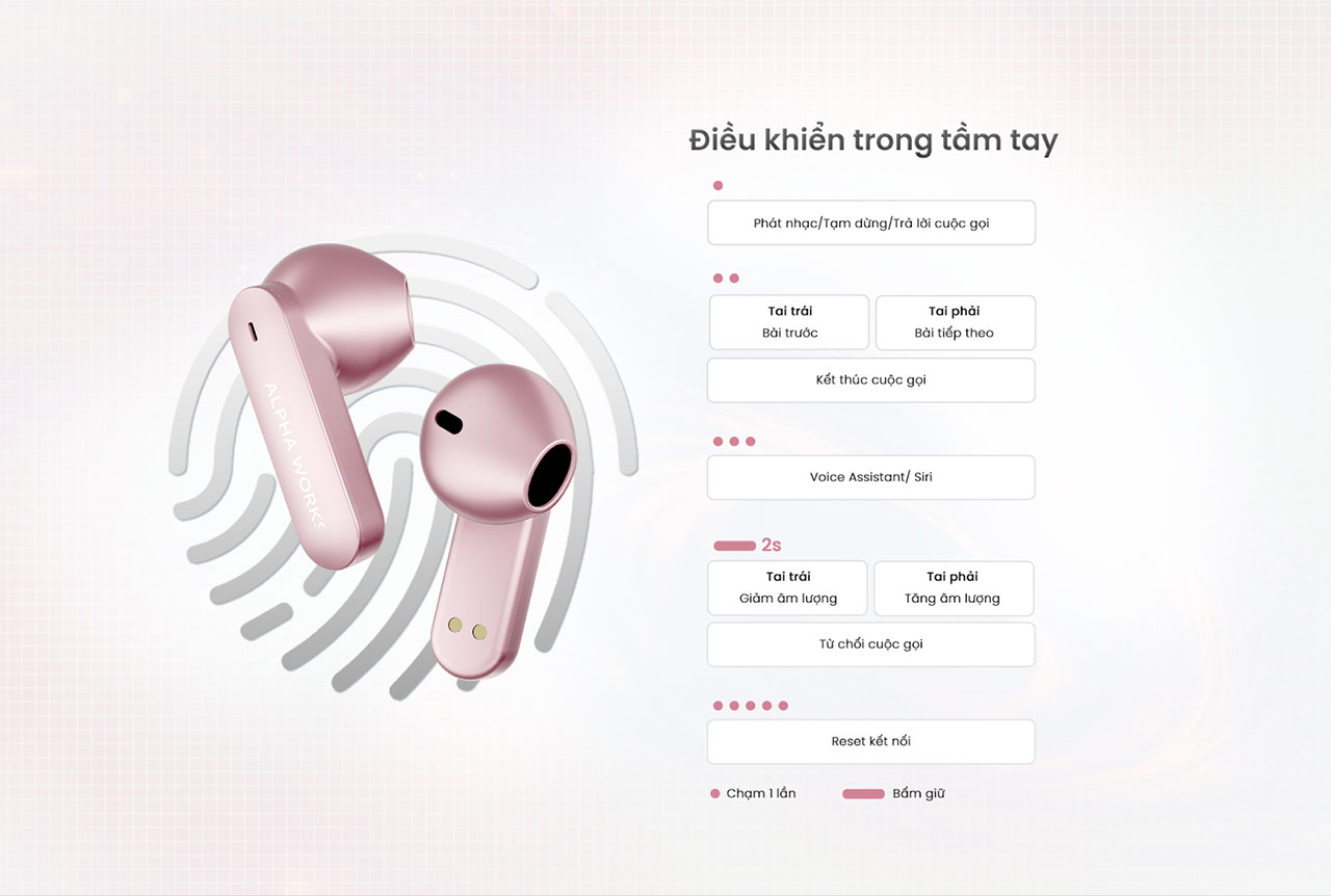 Tai nghe True Wireless Alpha Works Curve 200 ch&iacute;nh h&atilde;ng gi&aacute; rẻ nhất