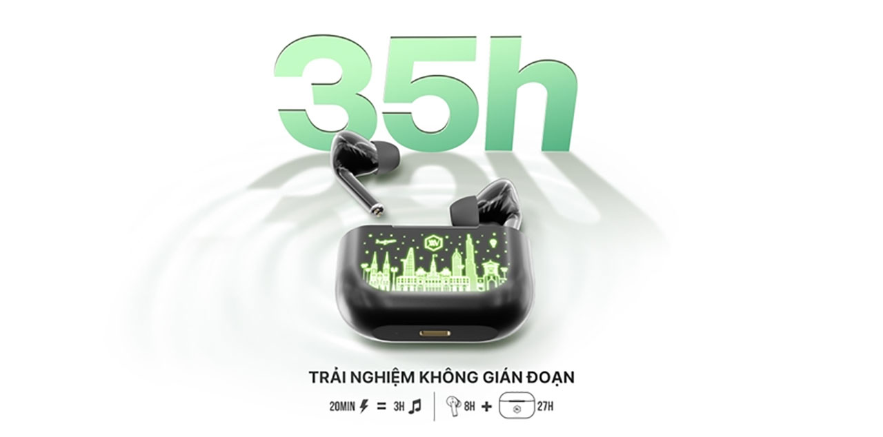 Tai nghe True Wireless Alpha Works Flex 100 ch&iacute;nh h&atilde;ng gi&aacute; rẻ nhất