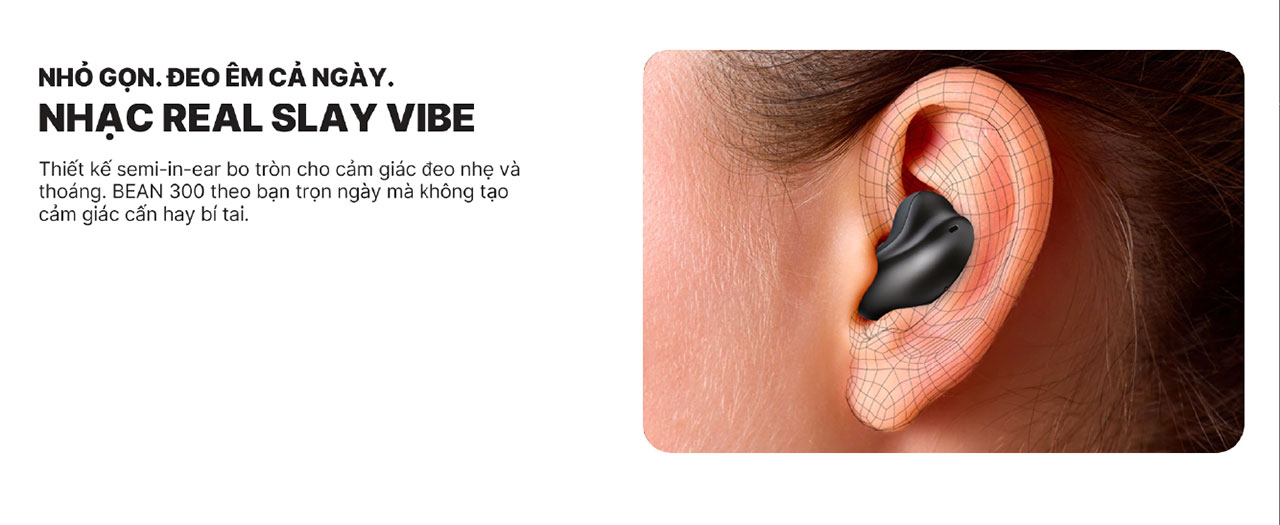 Tai Nghe True Wireless Semi-in-ear Alpha Works BEAN 300 ch&iacute;nh h&atilde;ng gi&aacute; rẻ