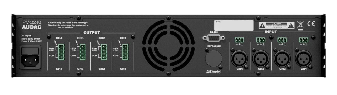 Amply c&ocirc;ng suất Audac PMQ240 ch&iacute;nh h&atilde;ng gi&aacute; rẻ