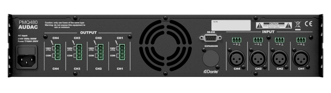Amply c&ocirc;ng suất Audac PMQ480 ch&iacute;nh h&atilde;ng gi&aacute; rẻ