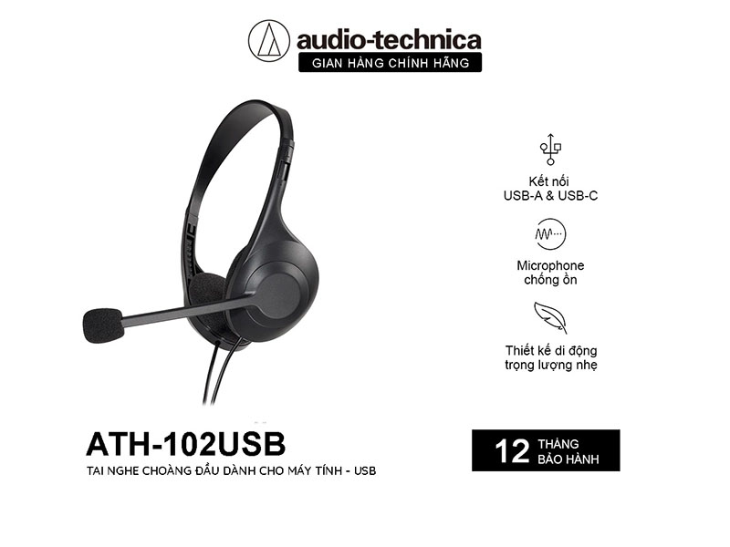 TAI NGHE AUDIO TECHNICA ATH-102USB