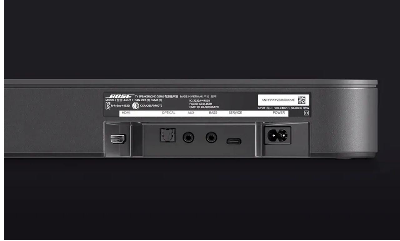 Bose TV Speaker (2nd Gen) (2nd Gen) Soundbar nhỏ gọn ch&iacute;nh h&atilde;ng gi&aacute; tốt