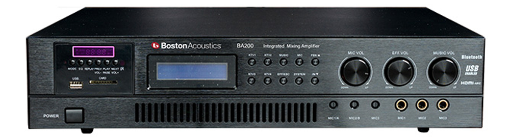 Mặt trước của Amply karaoke Boston Acoustics BA200 