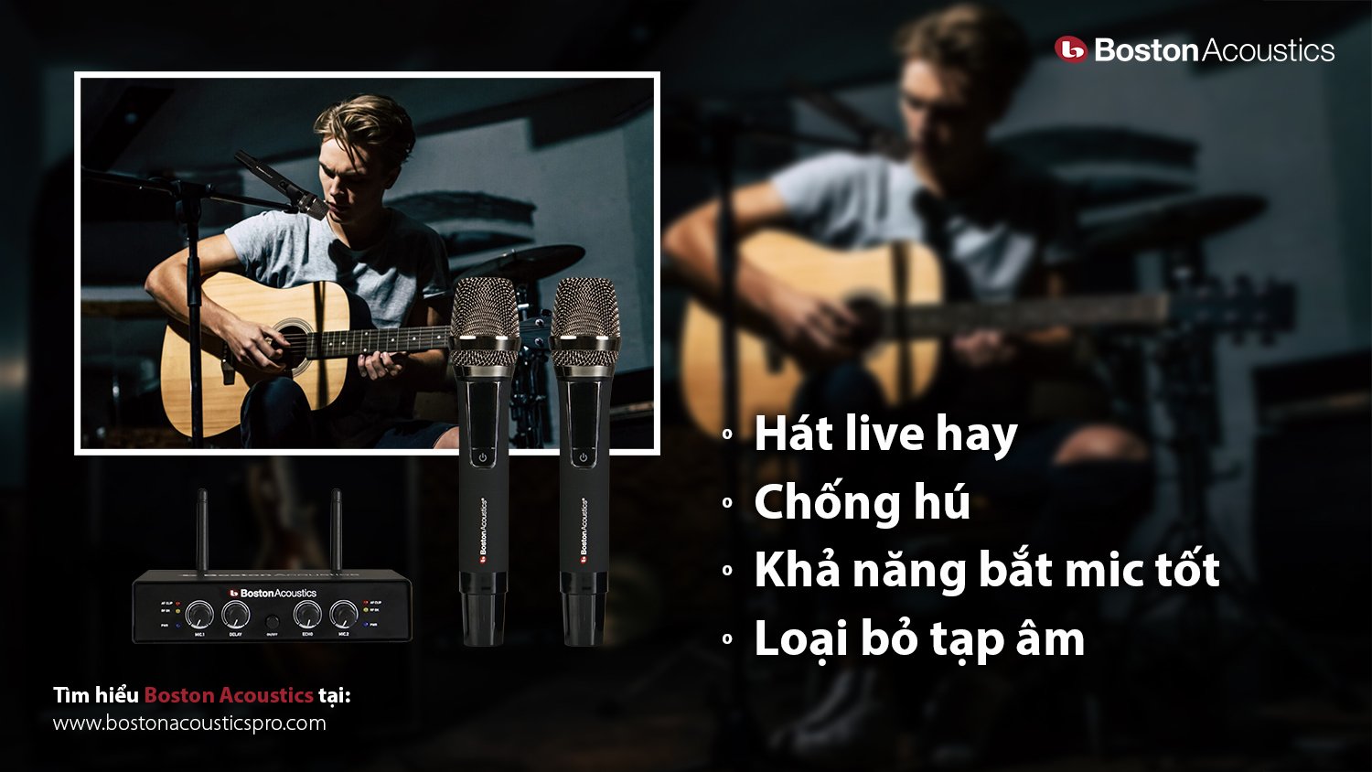 BỘ MICRO KHÔNG DÂY BOSTON ACOUSTICS WMS210