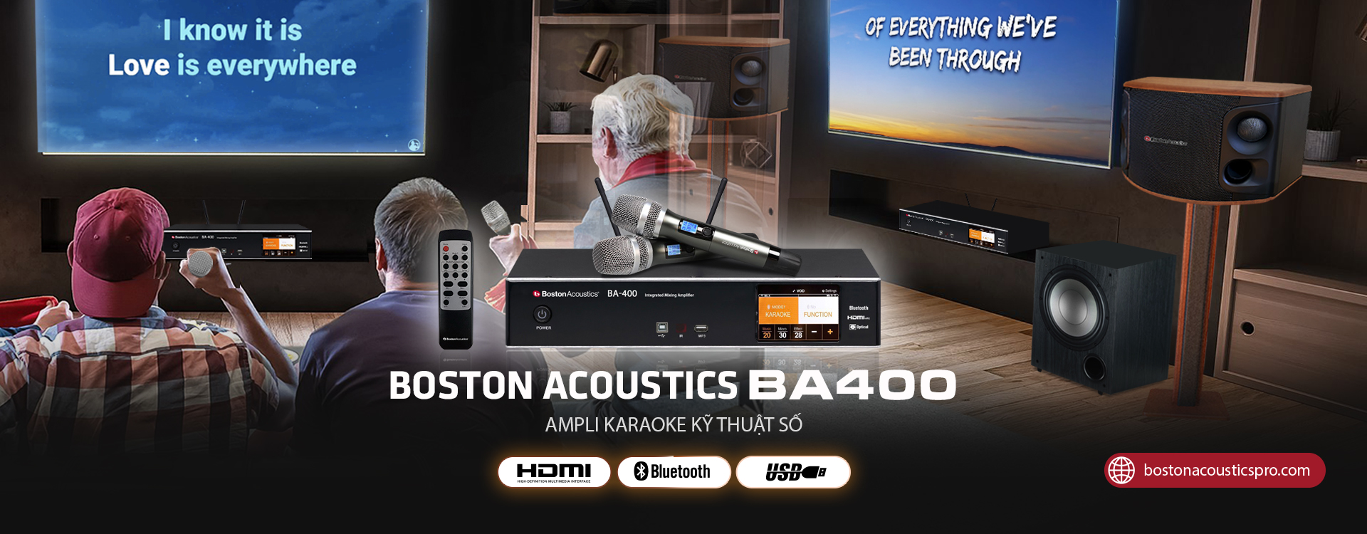 AMPLY KARAOKE BOSTON AUCOUSTICS BA400