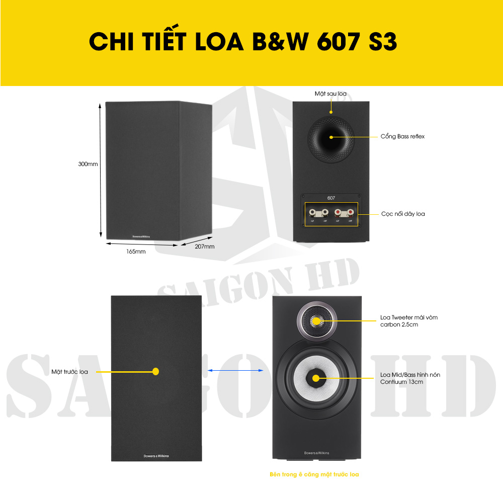 CHI TIẾT THÔNG TIN LOA B&W 607 S3