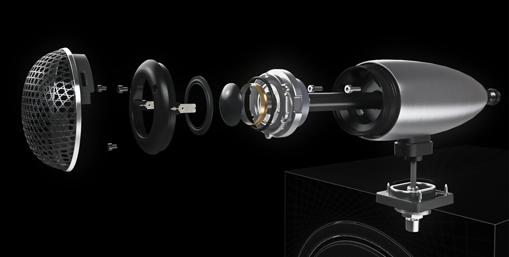 Phía trên loa B&W 705 S2 Signature là loa tweeter kế thừa từ dòng 800 Series Diamond