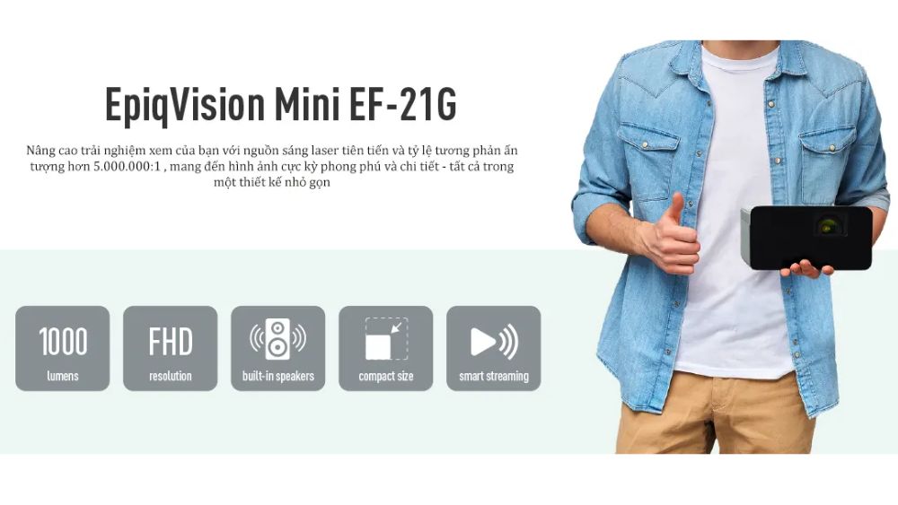 Máy chiếu Epson EpiqVision Mini EF-21G Full HD