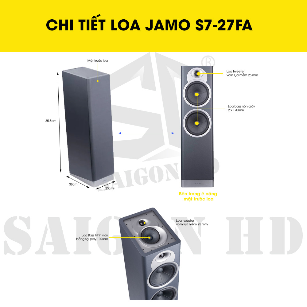 CHI TIẾT THÔNG TIN LOA JAMO S7-27FA