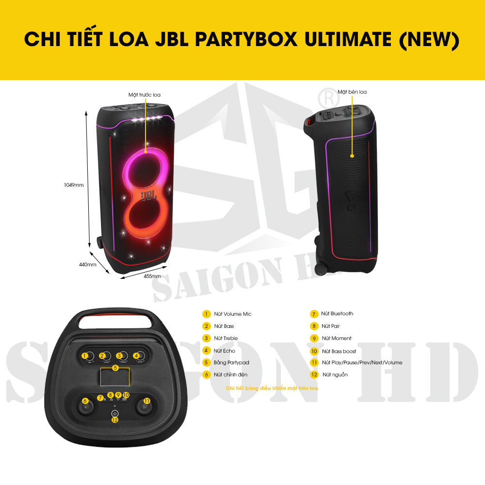 CHI TIẾT LOA JBL PARTYBOX ULTIMATE (NEW)