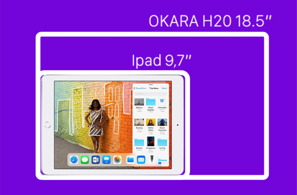 Kích thước màn hình lớn trên Okara H20
