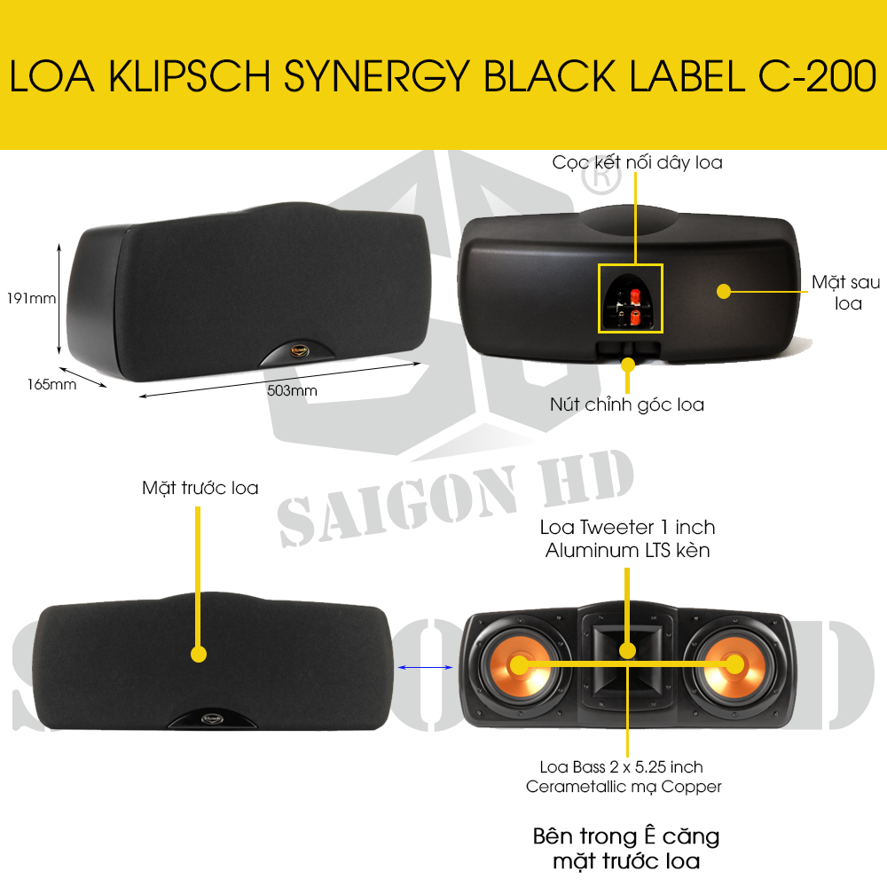 KLIPSCH SYNERGY BLACK LABEL C-200