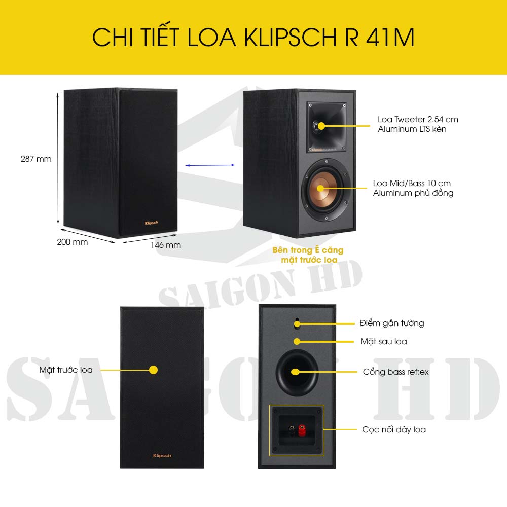 Chi tiết thông tin loa Klipsch R 41M