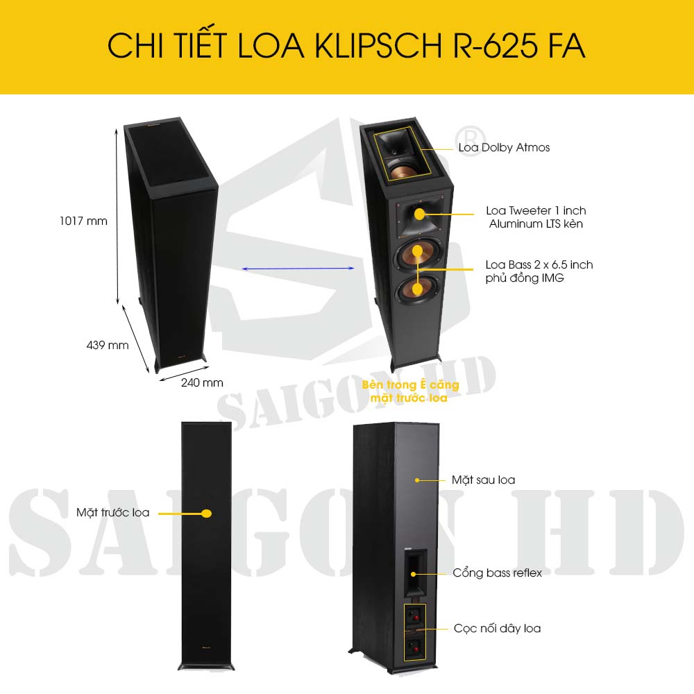 Chi tiết loa Klipsch R-625 FA