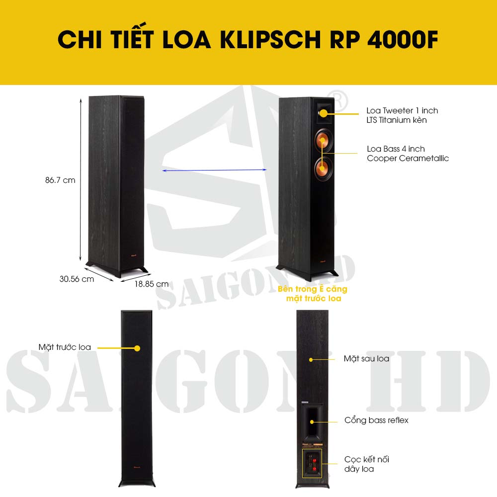 CHI TIẾT THÔNG TIN LOA KLIPSCH RP 4000F