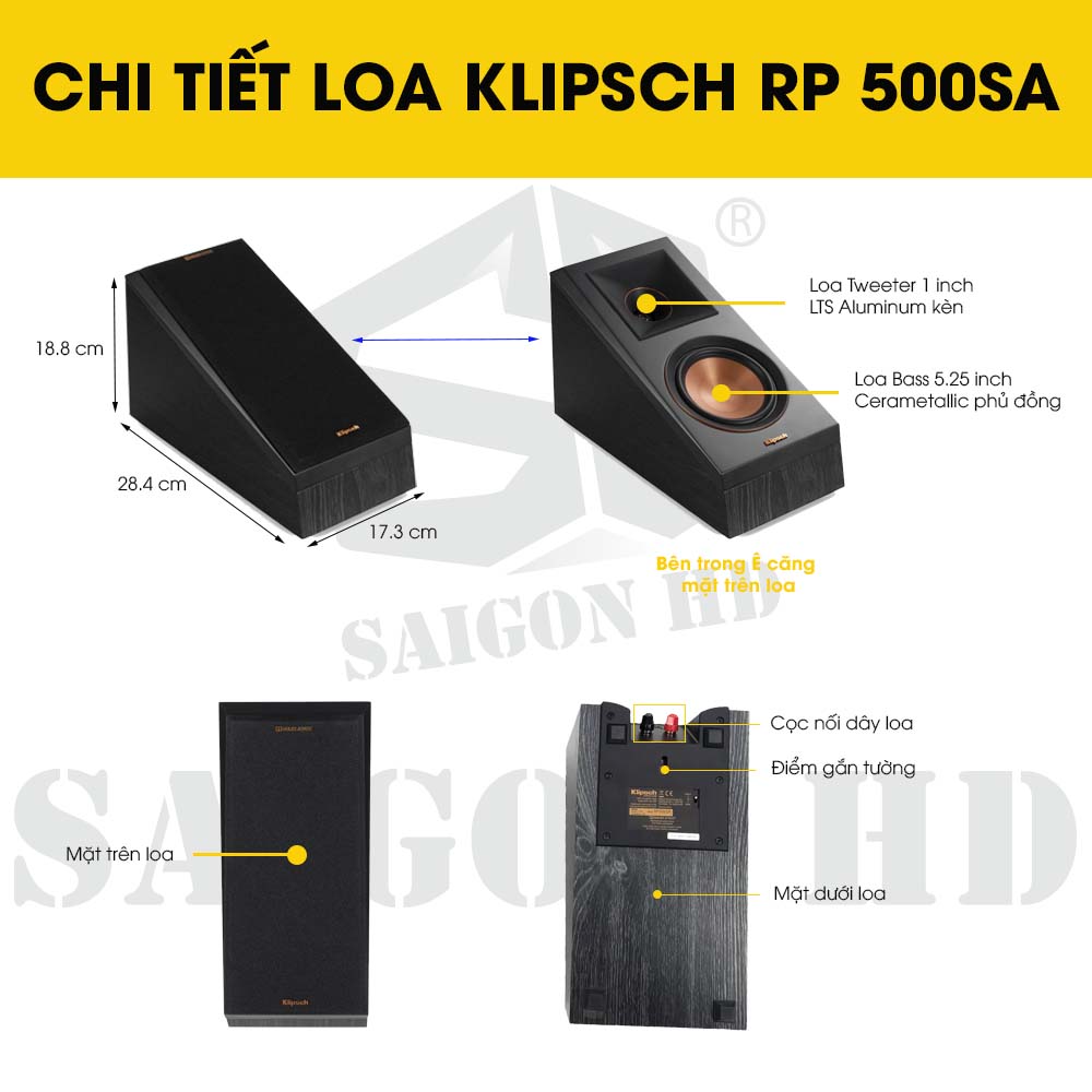 CHI TIẾT THÔNG TIN LOA KLIPSCH RP 500SA