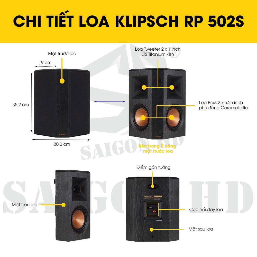 CHI TIẾT THÔNG TIN LOA KLIPSCH RP 502S