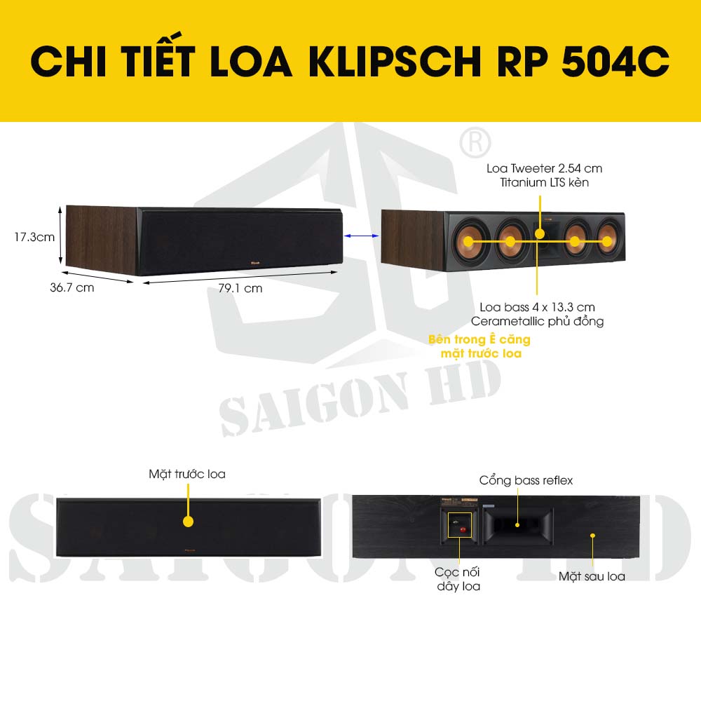 CHI TIẾT THÔNG TIN LOA KLIPSCH RP 504C