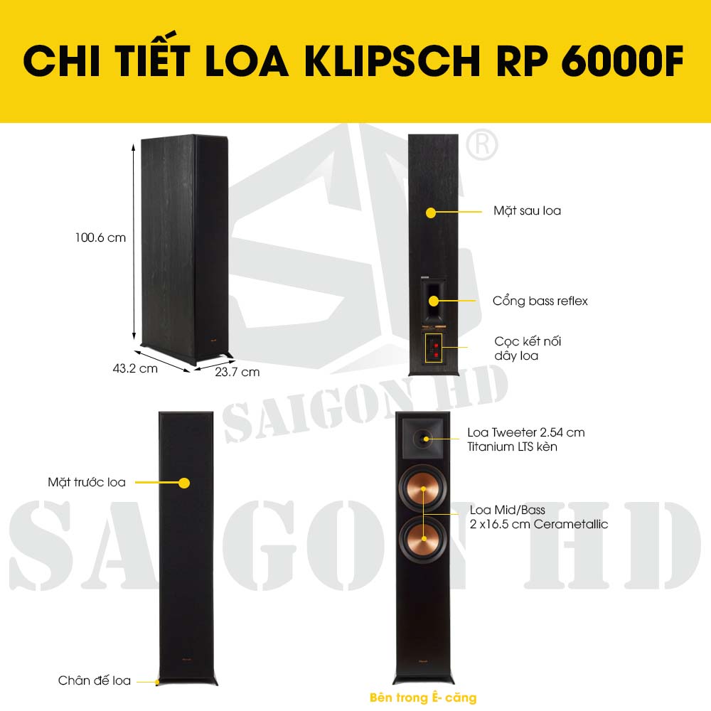 CHI TIẾT THÔNG TIN LOA KLIPSCH RP 6000F