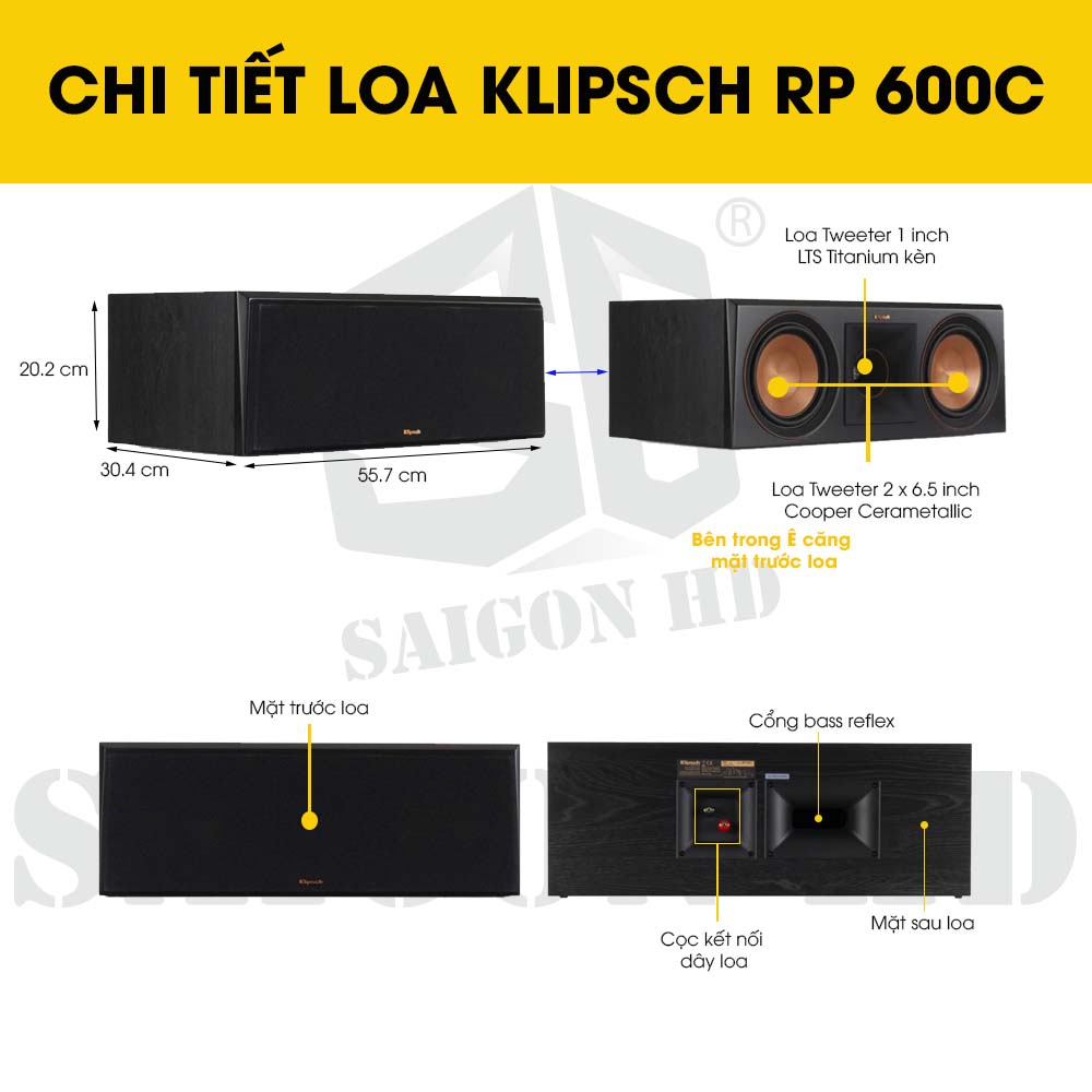 CHI TIẾT THÔNG TIN LOA KLIPSCH RP 600C