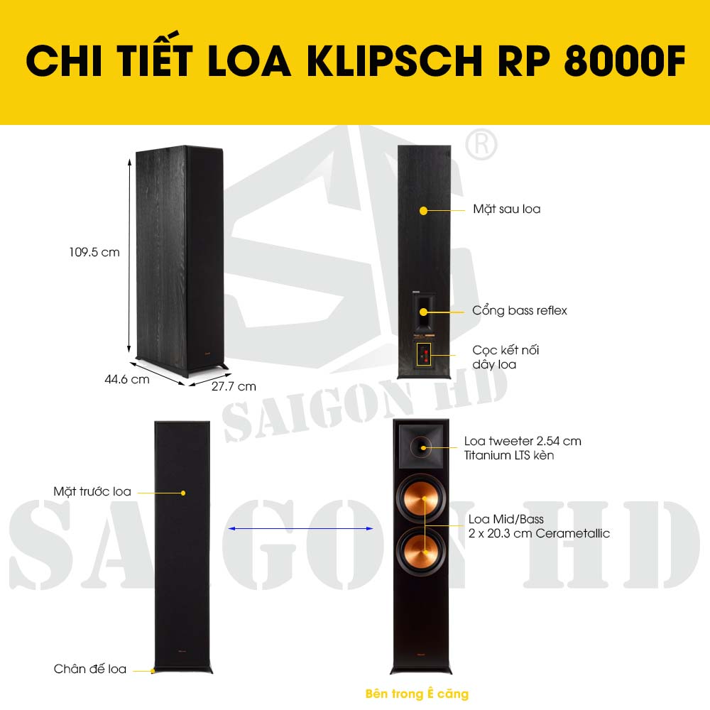 CHI TIẾT THÔNG TIN LOA KLIPSCH RP 8000F