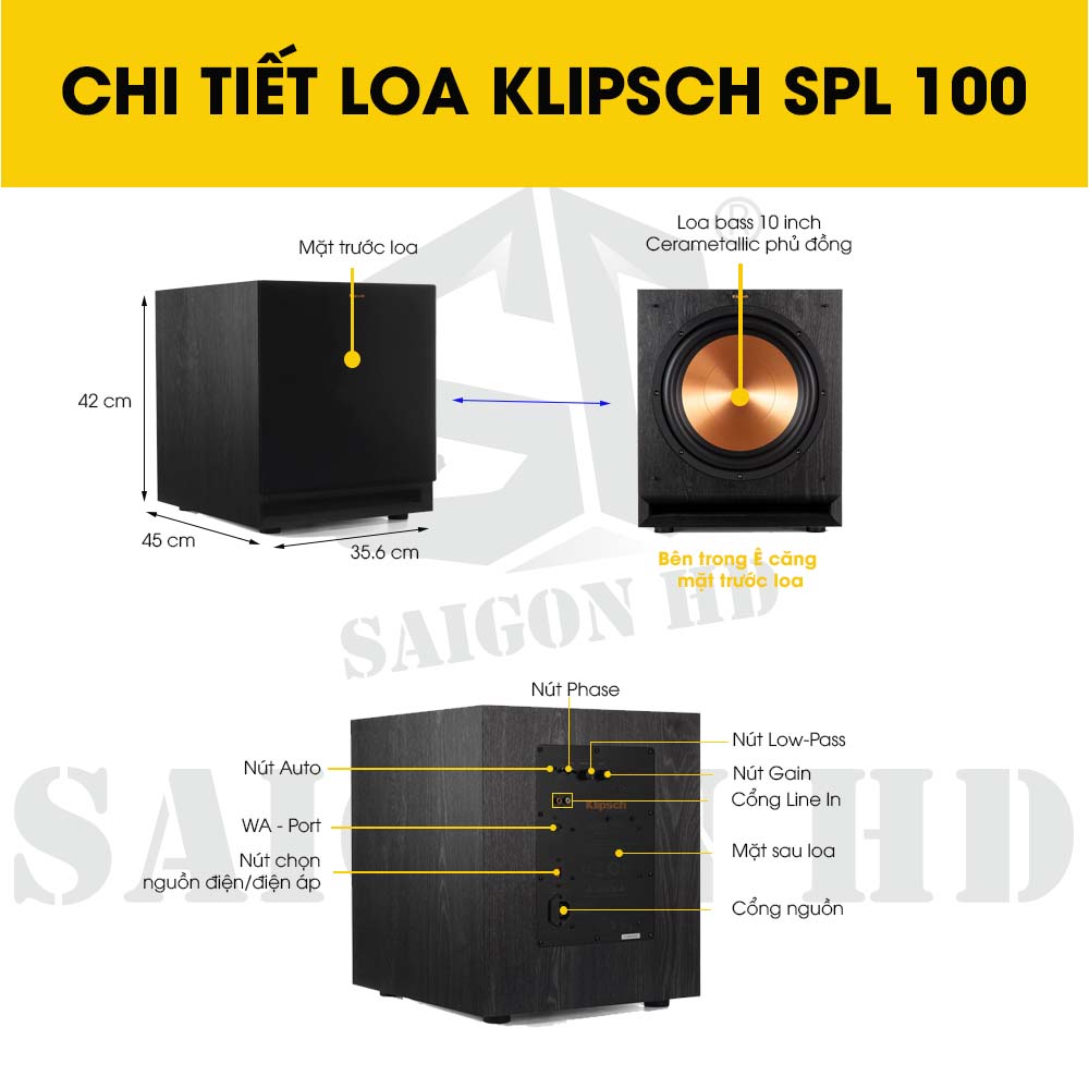 CHI TIẾT THÔNG TIN LOA KLIPSCH SPL 100