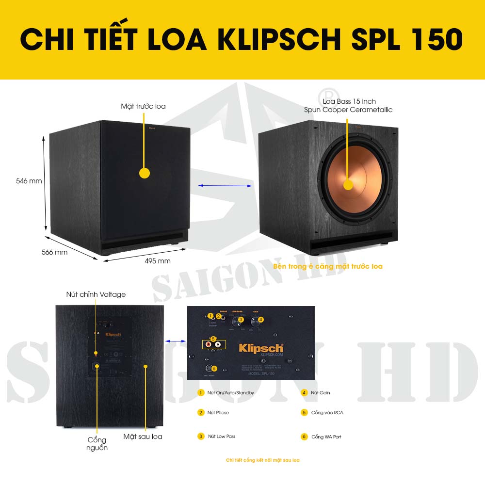 CHI TIẾT THÔNG TIN LOA KLIPSCH SPL 150