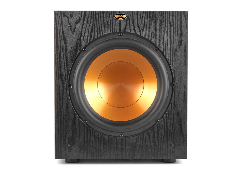 Mặt trước loa Klipsch Sub 100 với củ loa trầm có kích thước 250mm