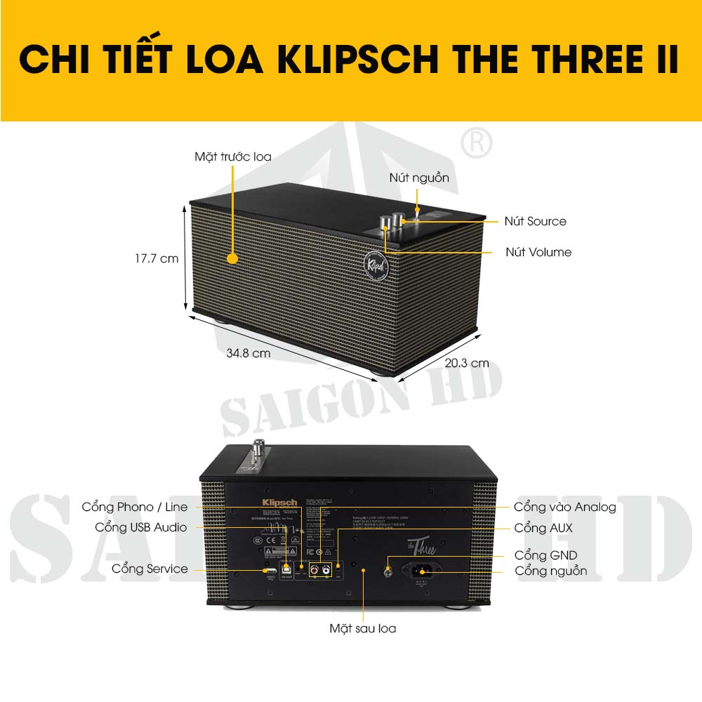 CHI TIẾT LOA KLIPSCH THE THREE II