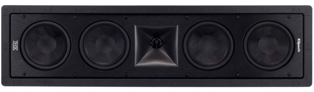 Mặt trước loa Klipsch THX 504 L gồm 2 cặp loa Woofer và loa tweeter có thiết kế họng kèn