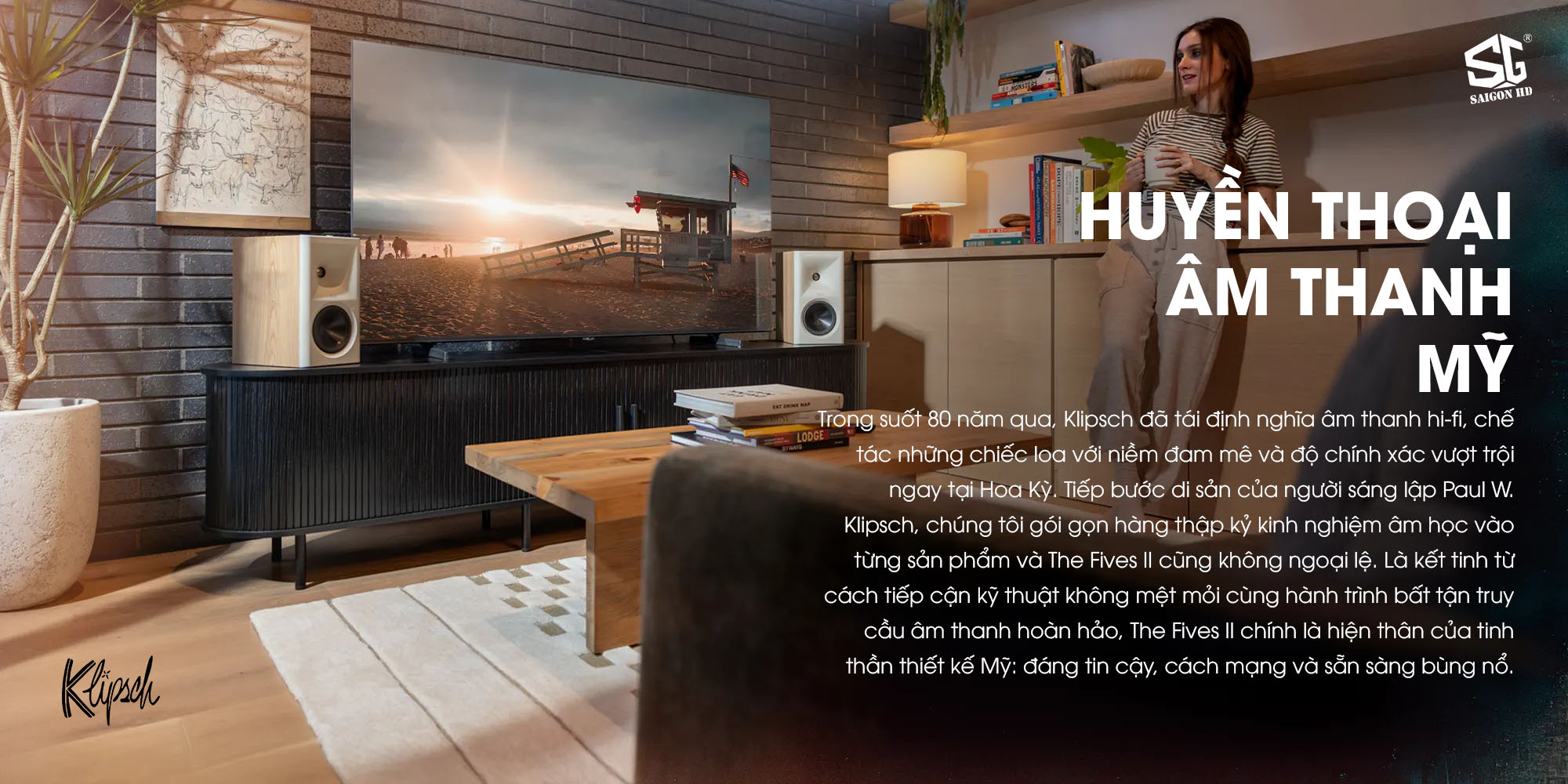 Cặp loa Bookshelf nghe nhạc t&iacute;ch hợp Ampli Klipsch The Fives II ch&iacute;nh h&atilde;ng mới nhất gi&aacute; rẻ nhất