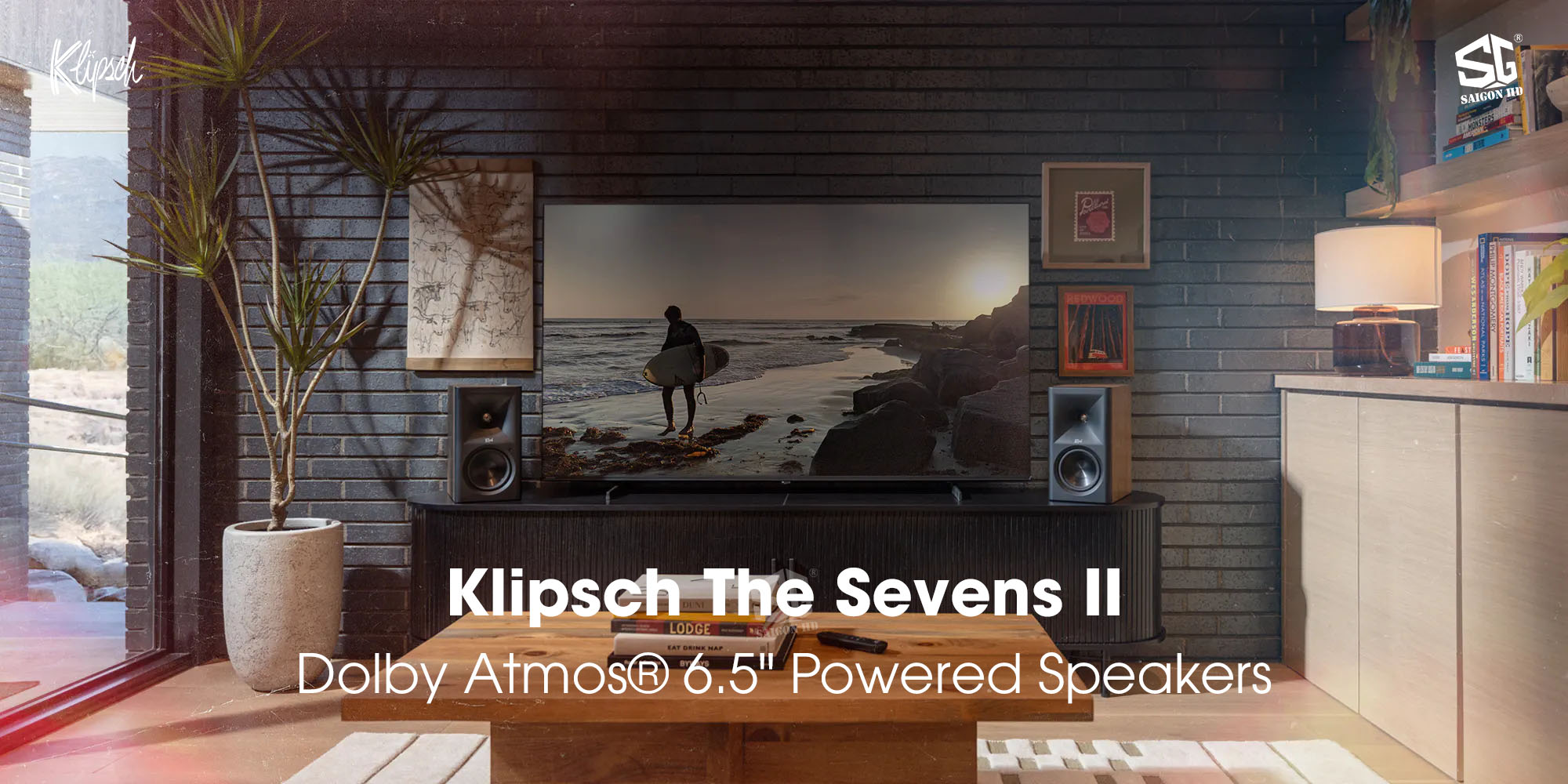 Cặp loa Bookshefl Active nghe nhạc Klipsch The Sevens II ch&iacute;nh h&atilde;ng mới nhất gi&aacute; rẻ nhất