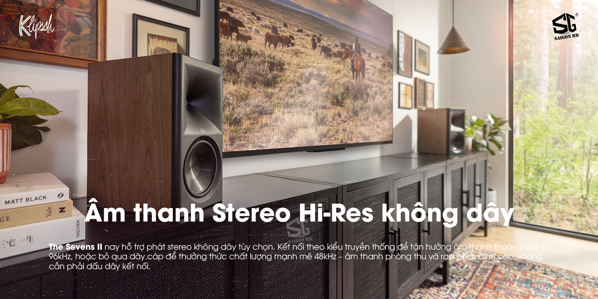 Cặp loa Bookshefl Active nghe nhạc Klipsch The Sevens II ch&iacute;nh h&atilde;ng mới nhất gi&aacute; rẻ nhất